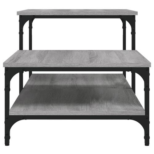 Sofabord 100x50,5x45 cm konstrueret træ grå sonoma-eg