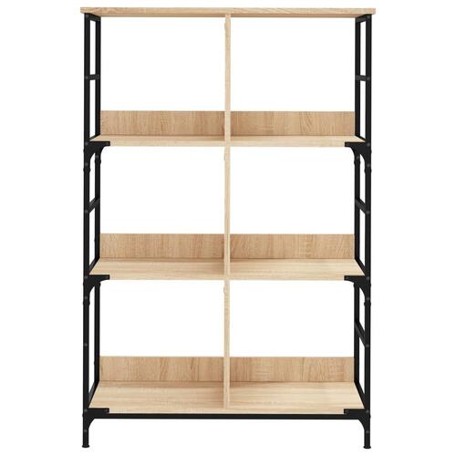 Bogreol 78,5x33x117,5 cm konstrueret træ sonoma-eg