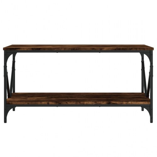 Sofabord 90x50x45 cm konstrueret træ røget egetræsfarve
