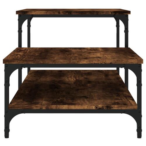 Sofabord 100x50,5x45 cm konstrueret træ røget egetræsfarve