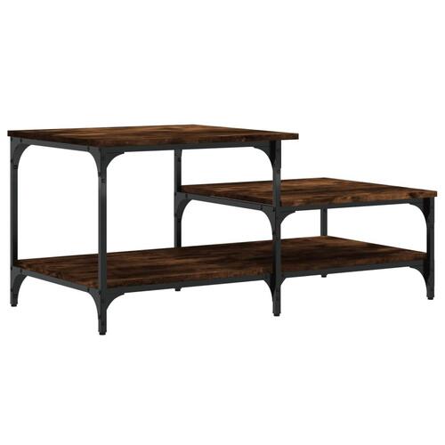 Sofabord 100x50,5x45 cm konstrueret træ røget egetræsfarve