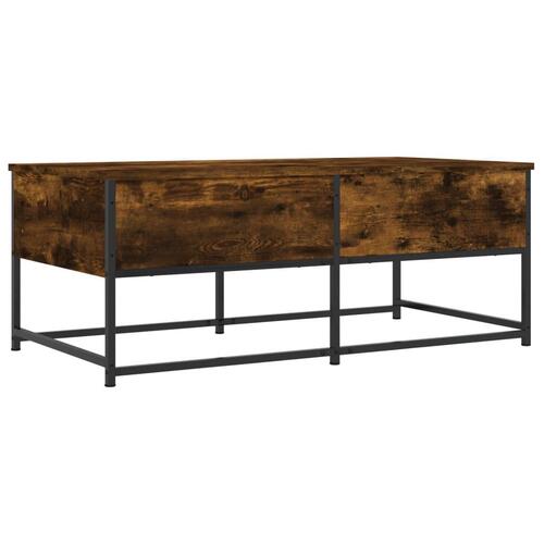 Sofabord 100x51x40 cm konstrueret træ røget egetræsfarve