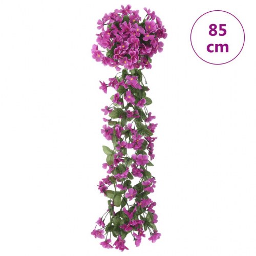 Blomsterguirlander til jul 3 stk. 85 cm lyslilla