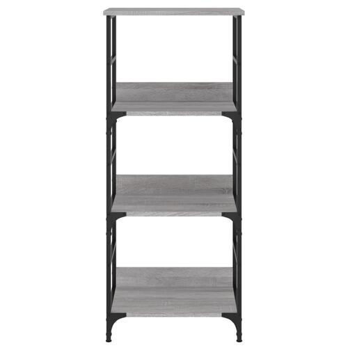 Bogreol 50x33x117,5 cm konstrueret træ grå sonoma-eg