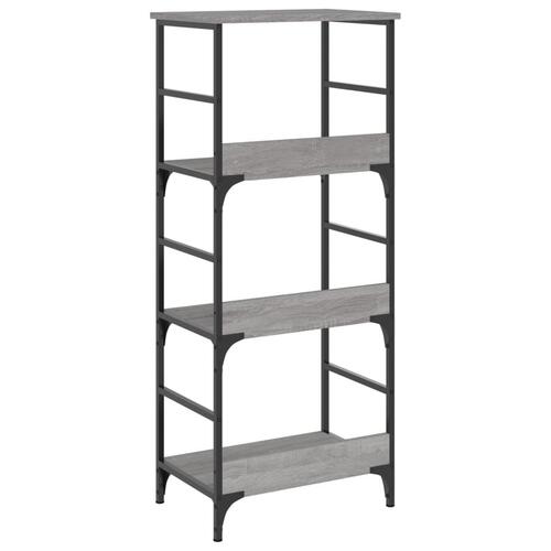 Bogreol 50x33x117,5 cm konstrueret træ grå sonoma-eg