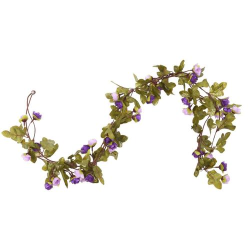 Blomsterguirlander til jul 6 stk. 215 cm lyslilla