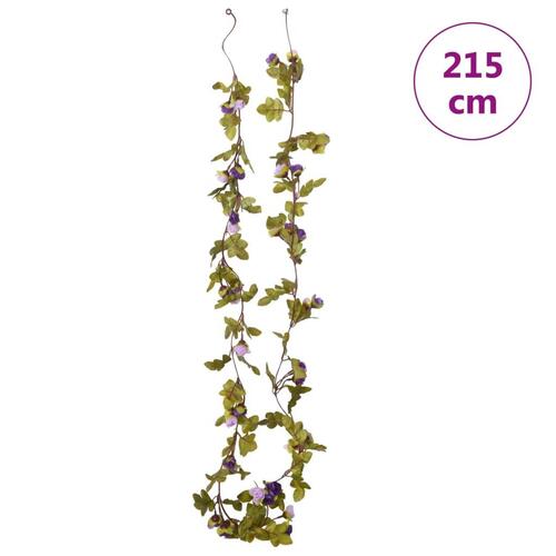 Blomsterguirlander til jul 6 stk. 215 cm lyslilla