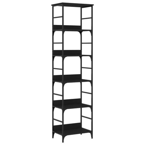 Bogreol 50x33x188,5 cm konstrueret træ sort