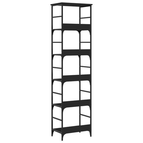 Bogreol 50x33x188,5 cm konstrueret træ sort