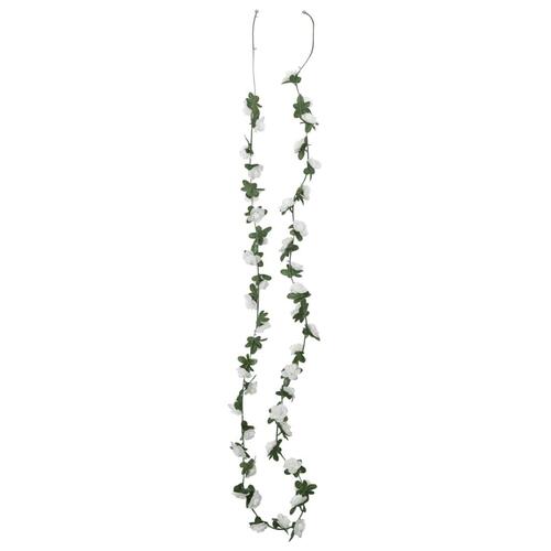 Blomsterguirlander til jul 6 stk. 240 cm hvid