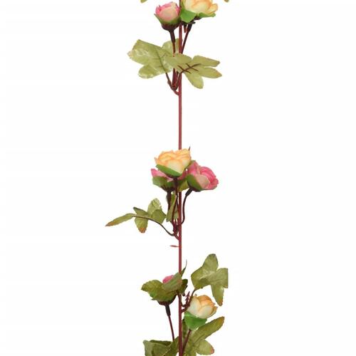 Blomsterguirlander til jul 3 stk. 215 cm lyserød