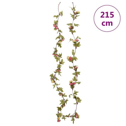 Blomsterguirlander til jul 3 stk. 215 cm lyserød