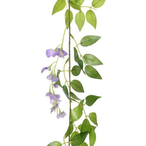 Blomsterguirlander til jul 6 stk. 200 cm lilla