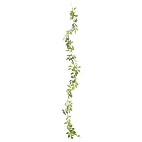 Blomsterguirlander til jul 6 stk. 200 cm hvid