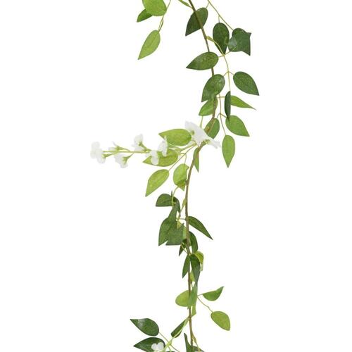 Blomsterguirlander til jul 6 stk. 200 cm hvid