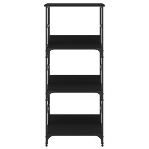 Bogreol 50x33x117,5 cm konstrueret træ sort