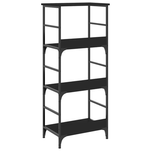 Bogreol 50x33x117,5 cm konstrueret træ sort