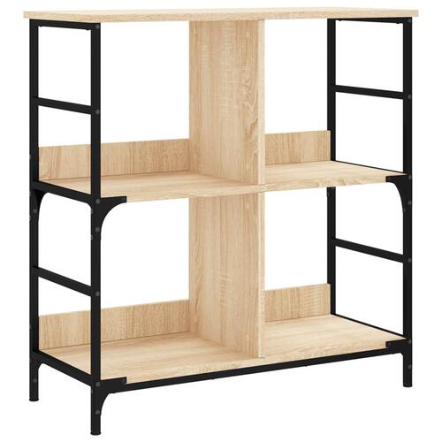 Bogreol 78,5x33x82 cm konstrueret træ sonoma-eg