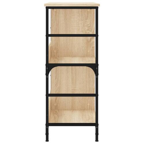 Bogreol 78,5x33x82 cm konstrueret træ sonoma-eg