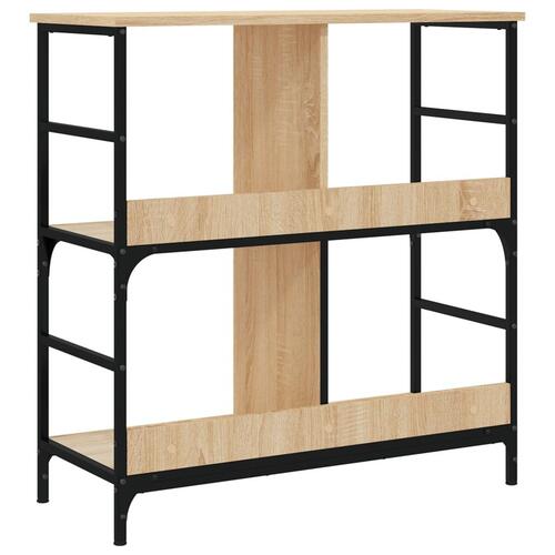Bogreol 78,5x33x82 cm konstrueret træ sonoma-eg
