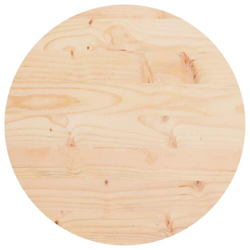 Bordplade Ø40x3 cm rund massivt fyrretræ