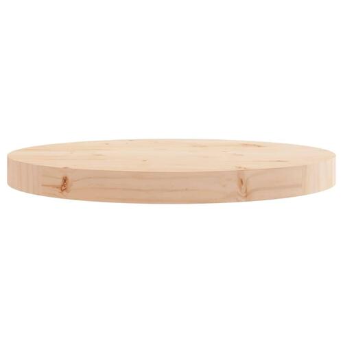 Bordplade Ø40x3 cm rund massivt fyrretræ