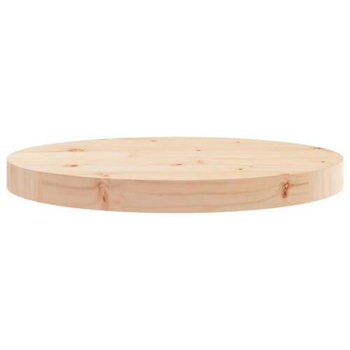 Bordplade Ø40x3 cm rund massivt fyrretræ