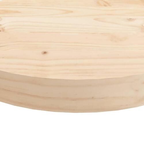 Bordplade Ø40x3 cm rund massivt fyrretræ