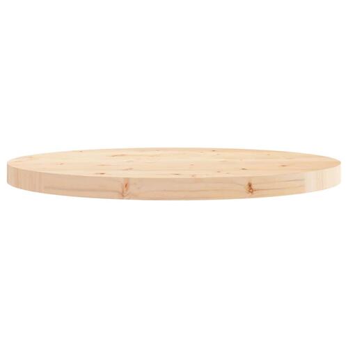 Bordplade Ø60x3 cm rund massivt fyrretræ