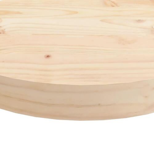 Bordplade Ø60x3 cm rund massivt fyrretræ