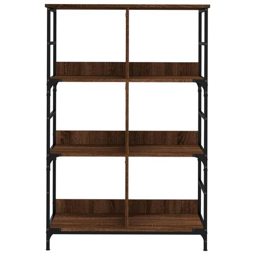 Bogreol 78,5x33x117,5 cm konstrueret træ brun egetræsfarve