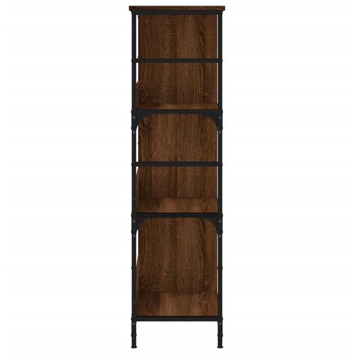 Bogreol 78,5x33x117,5 cm konstrueret træ brun egetræsfarve
