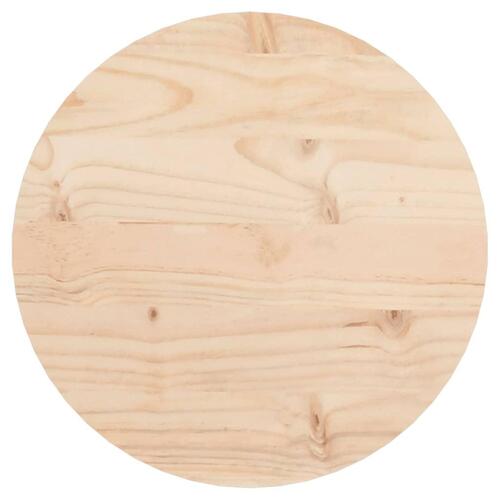 Bordplade Ø30x3 cm rund massivt fyrretræ