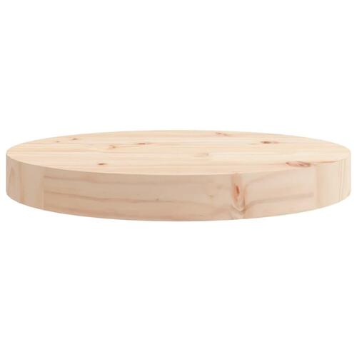 Bordplade Ø30x3 cm rund massivt fyrretræ
