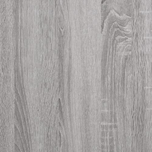 Bogreol 78,5x33x188,5 cm konstrueret træ grå sonoma-eg