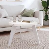 Bordplade Ø60x3 cm rund massivt fyrretræ hvid