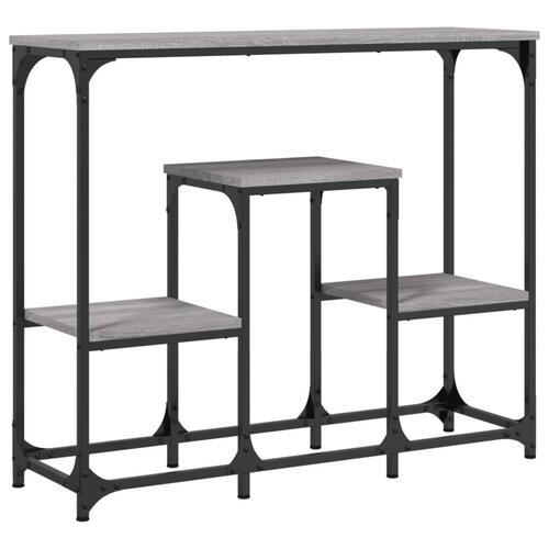 Konsolbord 89,5x28x76 cm konstrueret træ grå sonoma-eg