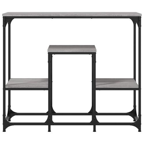 Konsolbord 89,5x28x76 cm konstrueret træ grå sonoma-eg