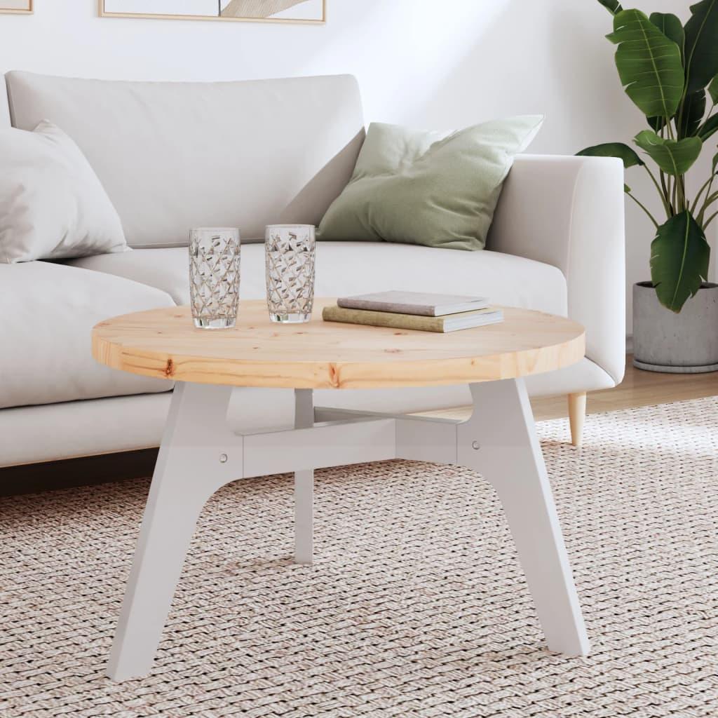 Bordplade Ø70x3 cm rund massivt fyrretræ