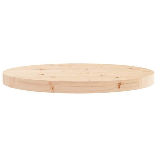 Bordplade Ø50x3 cm rund massivt fyrretræ