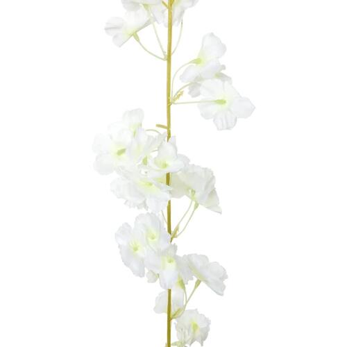 Blomsterguirlander til jul 6 stk. 180 cm hvid