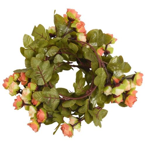 Blomsterguirlander til jul 6 stk. 215 cm vinrød
