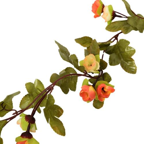 Blomsterguirlander til jul 6 stk. 215 cm vinrød