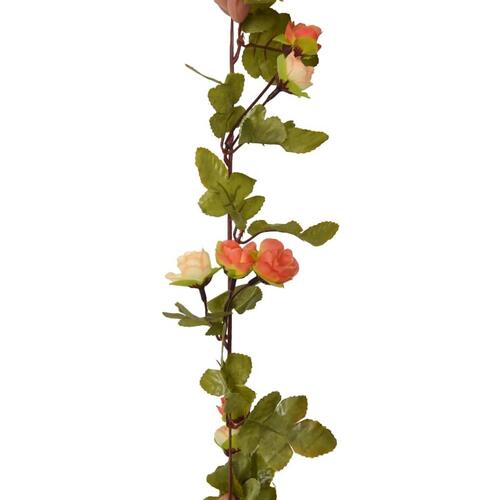 Blomsterguirlander til jul 6 stk. 215 cm vinrød