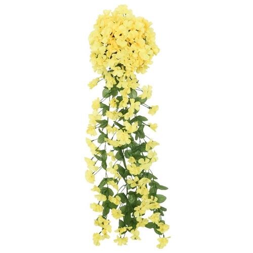 Blomsterguirlander til jul 3 stk. 85 cm gul