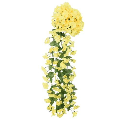Blomsterguirlander til jul 3 stk. 85 cm gul