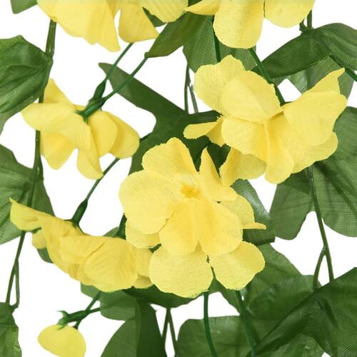 Blomsterguirlander til jul 3 stk. 85 cm gul
