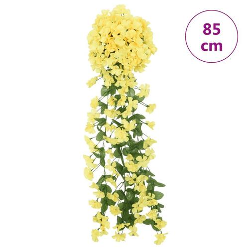 Blomsterguirlander til jul 3 stk. 85 cm gul