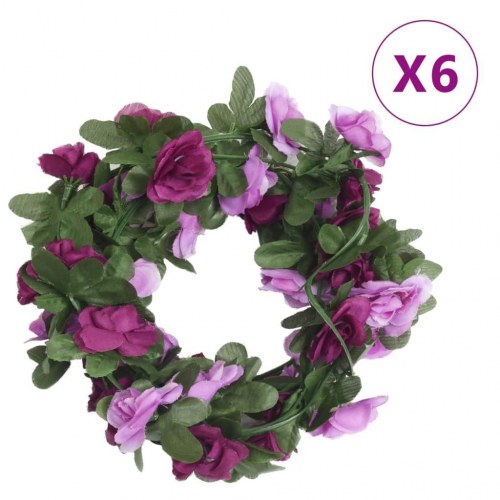 Blomsterguirlander 6 stk. 250 cm lys forårslilla