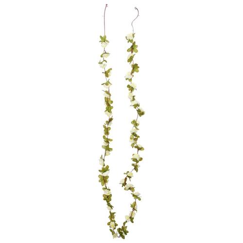 Kunstige blomsterguirlander 6 stk. 250 cm hvid